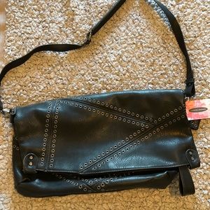 Black studded crossbody bag